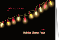 you are invited, Christmas Holiday Dinner Party, shining Lights card
