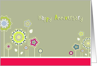 Happy Anniversary, Business anniversary card, floral card