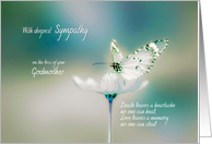 With deepest Sympathy on the loss of your Godmother, butterfly card