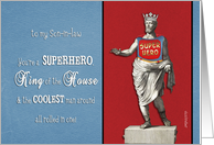 to my son-in-law, happy father’s day, superhero, king of the house card
