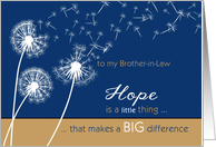to my brother-in-law, christian cancer encouragement, hope & dandelion card