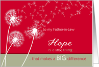 to my father-in-law, christian cancer encouragement, hope & scripture card