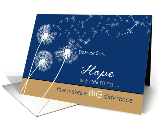 to my son, christian cancer encouragement, hope & scripture card