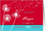 to my mom, christian cancer encouragement, hope & scripture card