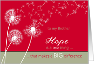 to my brother, christian cancer encouragement, hope & scripture card