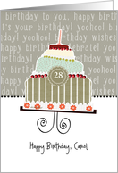 Happy birthday, Carol, customizable birthday card, cake, card