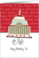 Happy birthday, Ian, customizable birthday card, cake, card