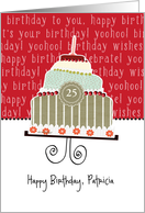 Happy birthday, Patricia, customizable birthday card (name & age) card