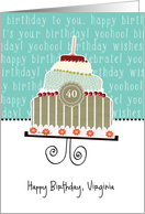 Happy birthday, Virginia, customizable birthday card (name & age) card