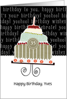 Happy birthday, Yves, customizable birthday card (name & age) card