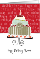 Happy birthday, Yvonne, customizable birthday card (name & age) card