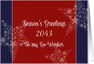 To a valued co-worker, Season’s Greetings, Customize Year, Patriotic card