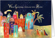 We’ve moved, new address, Christmas card, three wise men, card