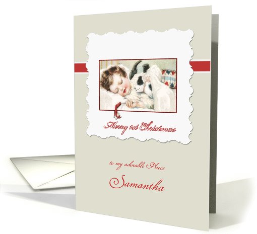 Merry first Christmas to my niece, customizable card (960283)