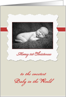 Christmas photo card, baby’s first Christmas, customizable, card