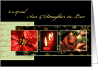 Merry Christmas to my son & Daughter-in-law, gold effect card