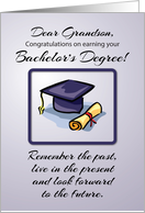 Grandson Bachelors Degree Graduation Remember the Past card