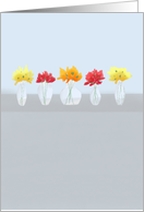 Happy Anniversary Contemporary Flowers in a Row card