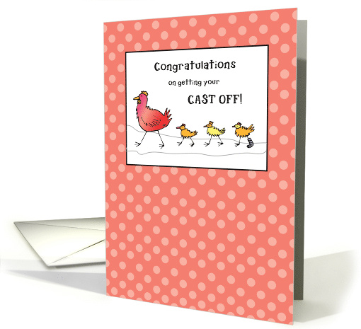 Congratulations Getting Cast Off Chickens Walking card (1011061)