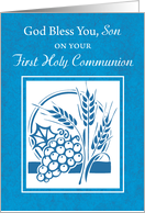 Son First Holy Communion Blue card