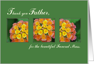 Priest Thank You Father Memorial Funeral Mass Flowers card