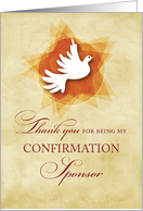 Thank You for being My Confirmation Sponsor Holy Spirit Dove card