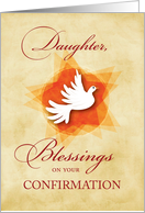 Daughter Confirmations Congratulations and Blessings Dove card