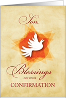 Son Confirmations Congratulations and Blessings Dove card