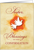 Sister Confirmation Congratulations and Blessings Dove card