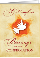 Goddaughter Confirmation Congratulations and Blessings Dove card