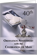 40th Ordination Anniversary with Mass Celebration Invitation card