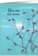 From All of Us End of Life Goodbye Group of Birds in Tree card