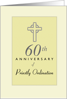 Priest 60th Anniversary of Ordination Yellow with Cross card