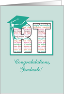 Radiation Therapy Graduation Congratulations RT with Hat card