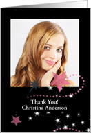 Thank You From Graduation Gift Custom Photo Card Name for Girl card