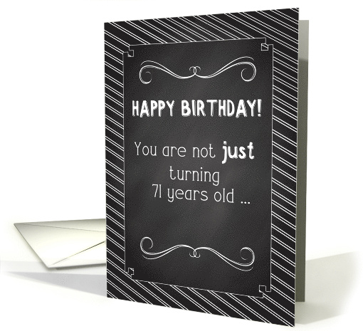 71 Year Old Happy Birthday Chalkboard Look card (1122148)