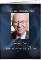 Custom Photo Anniversary Ordination Priest card