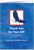 Personalized Name Matthew Thank You for Gift Eagle Scout Eagle card