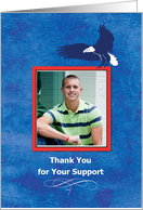 Photo Card Thank You Eagle Scout Project Support Eagle on Blue card