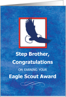 Step Brother Eagle Scout Congratulations Eagle on Blue card