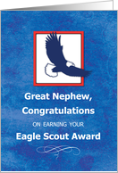 Great Nephew Eagle Scout Congratulations Eagle on Blue card