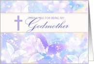 Godmother Thank You Pastel Butterflies card