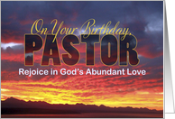 Pastor Birthday Sunset card