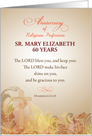 Custom Name and Year Nun 60th Anniversary of Religious Profession card