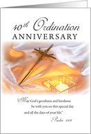 40th Ordination Anniversary Cross Candle card
