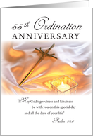 55th Ordination Anniversary Cross Candle card