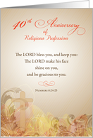 Nun 40th Anniversary of Religious Profession Lord Bless and Keep card