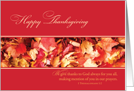 Thanksgiving Leaves Religious card