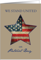 Patriot Day Stand United Old Flag Star card