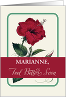 Customize for Any Personalized Name Marianne Feel Better Flower card